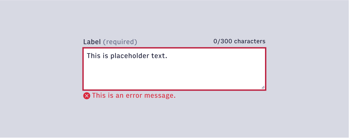 Danger text area