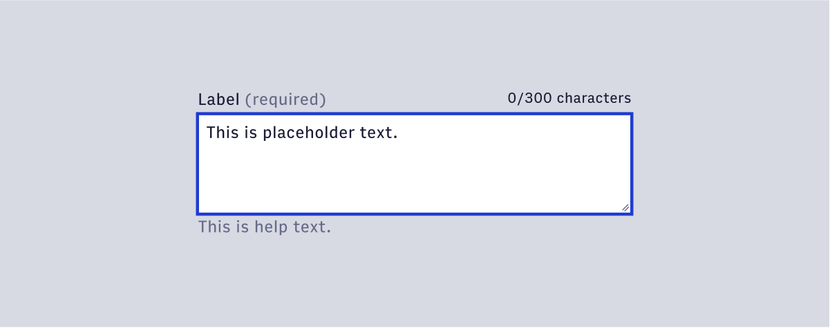 Focused text area